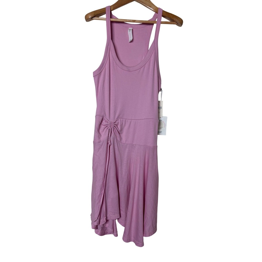 Daily Practice by Anthropologie Pink Rose Ribbed Racerback Mini Dress Size M NWT